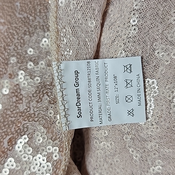 Set of two Queen Dream Sequin Table Runners (12"x108") and one 12"x72" and 1EUC - Picture 4 of 6